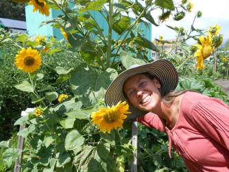 Woolly Buns Owner In Sunflowers